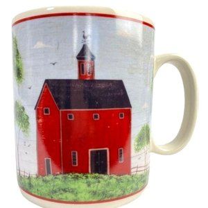 Vintage Sakura Mug Warren Kimble 1998 Barns‎ Farmhouse Coffee Tea Large Cup